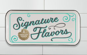 signature flavors tray on tile background